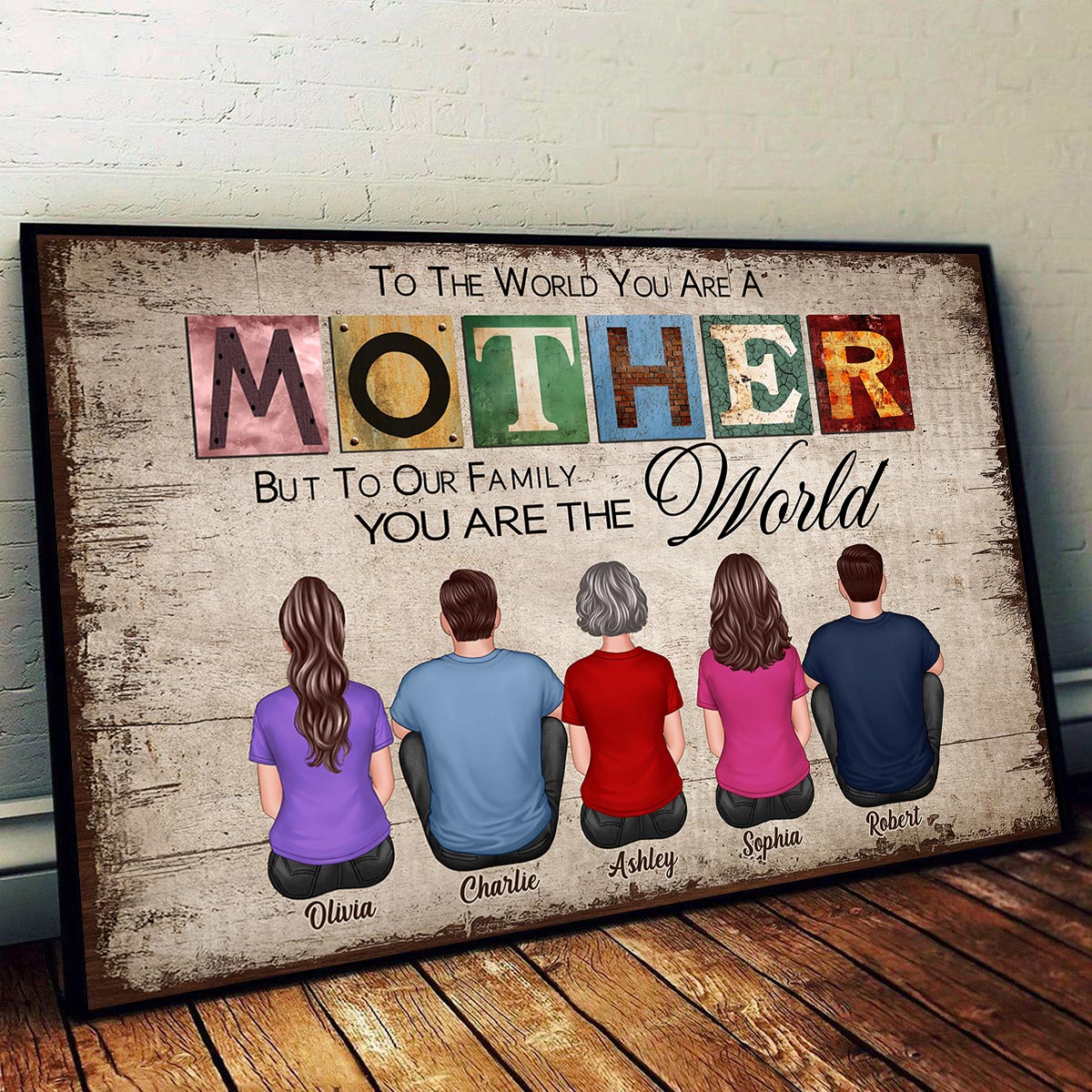 To The World You Are A Mother Gift For Mom Personalized Horizontal Poster