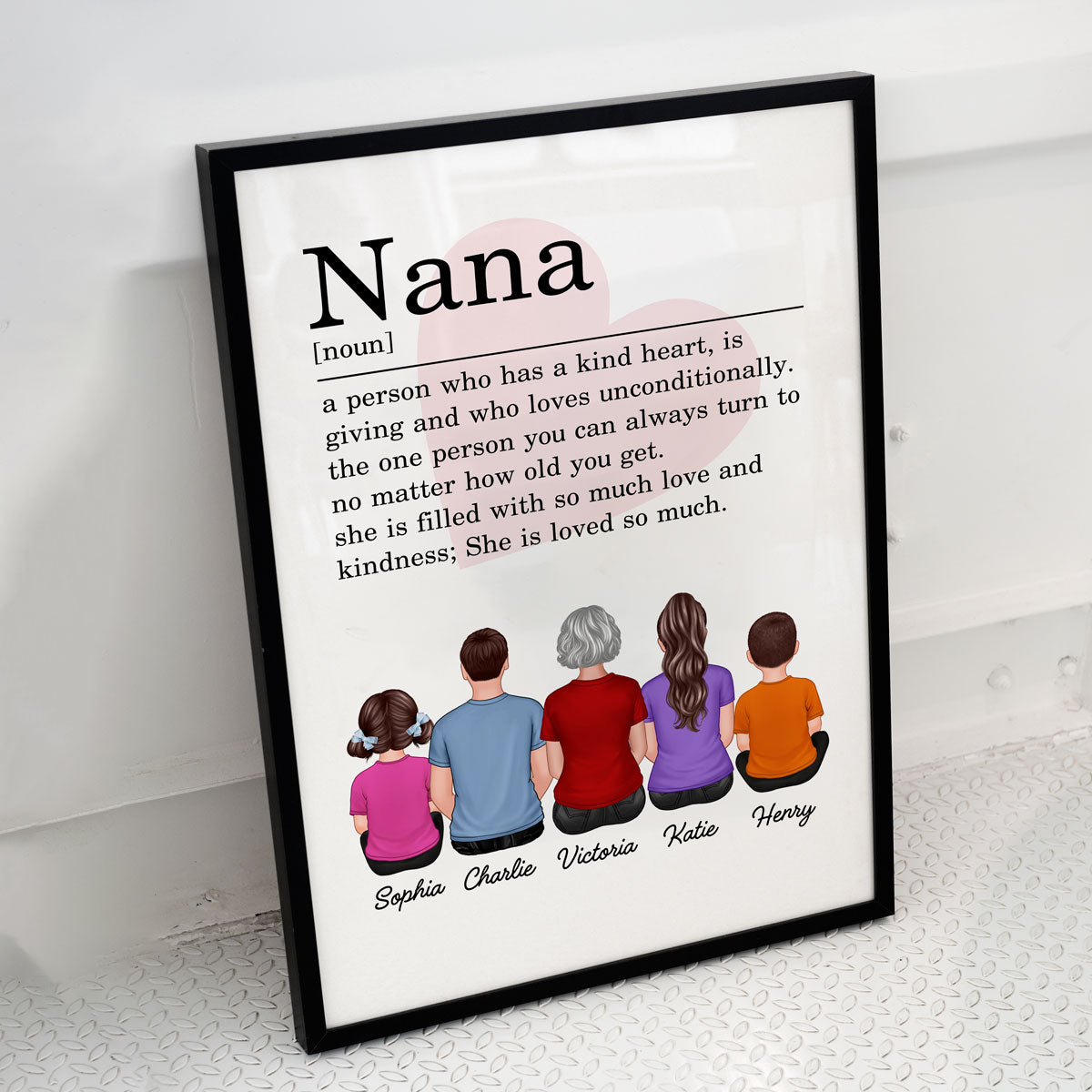 A Person Who Has A Kind Heart Gift For Nana Grandma Personalized Vertical Poster
