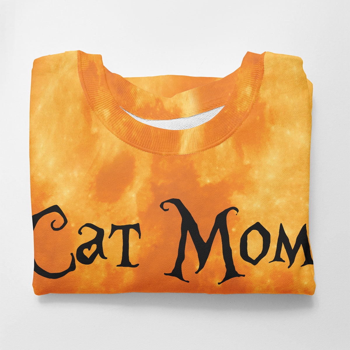 Cat Mom Halloween Moon Light Bat Tree Personalized Sweatshirt, Purrfect Costume for Cat Lover
