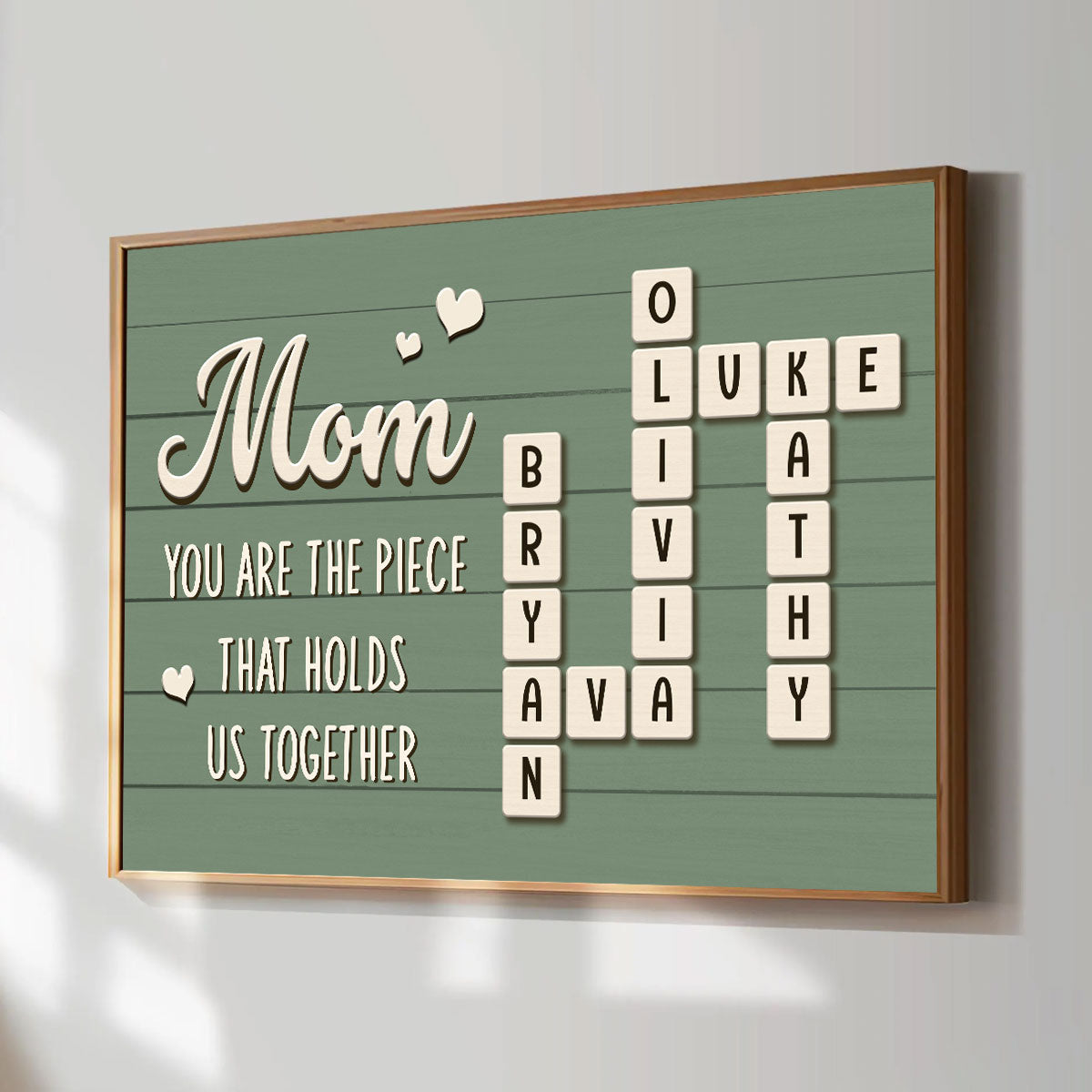 Mom The Piece That Holds Us Together Personalized Poster