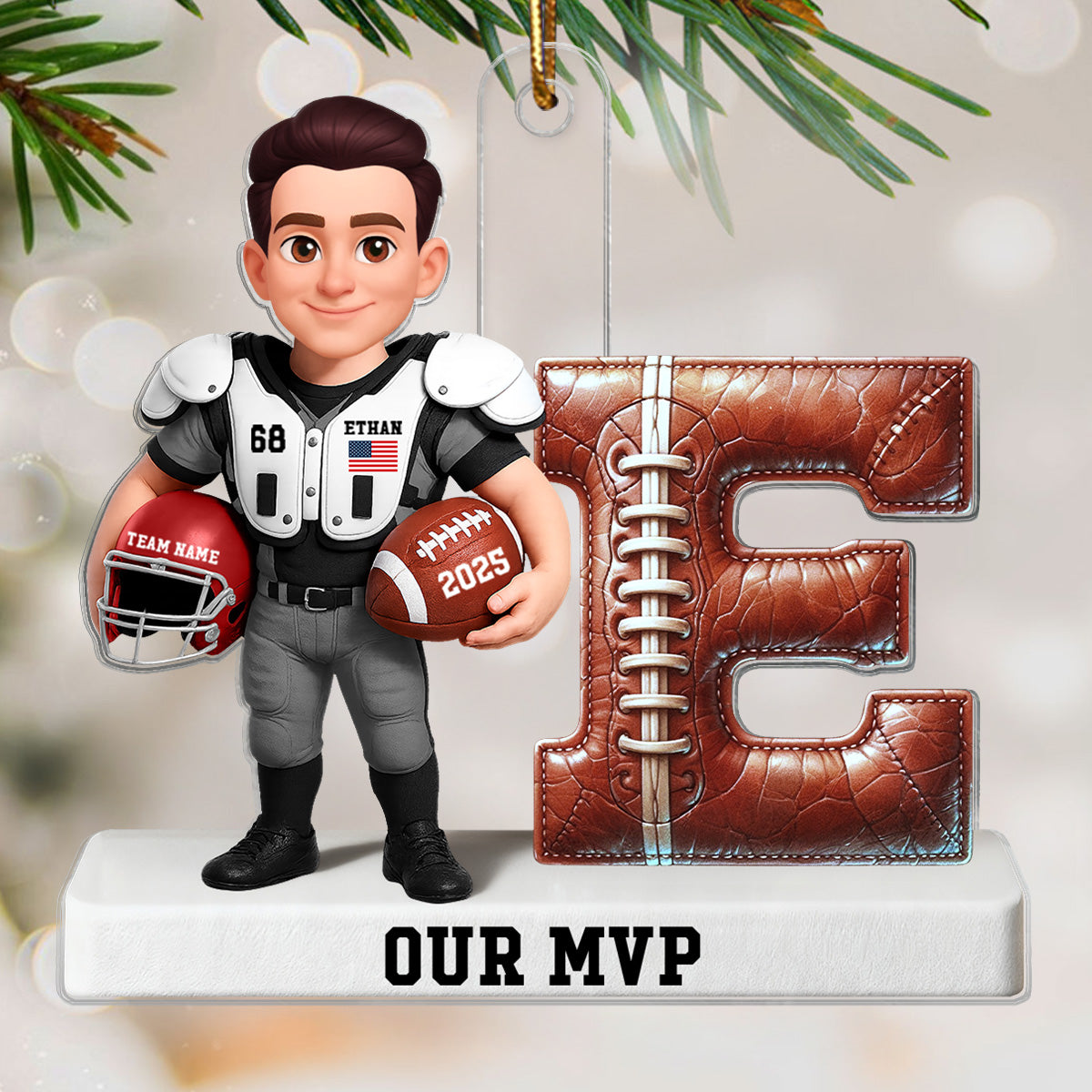 Upsell Christmas American Football Card