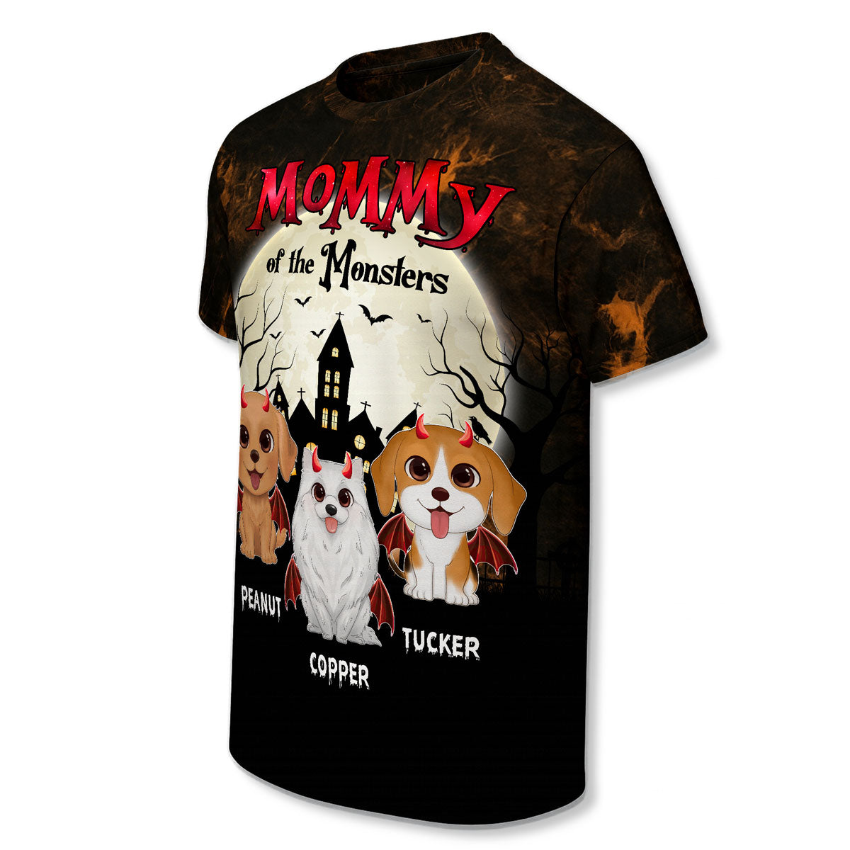 Halloween Mommy Daddy Of The Monsters Dogs Personalized Shirt, Spooky Halloween Costume For Dog Lovers, Dog Mom, Dog Dad