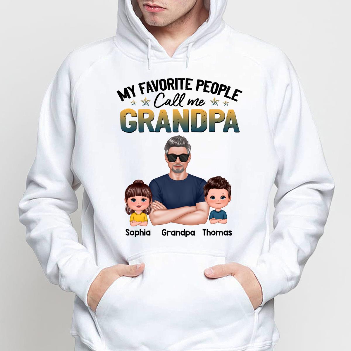 Favorite People Call Me Dad Grandpa Real Man And Kids Personalized Shirt