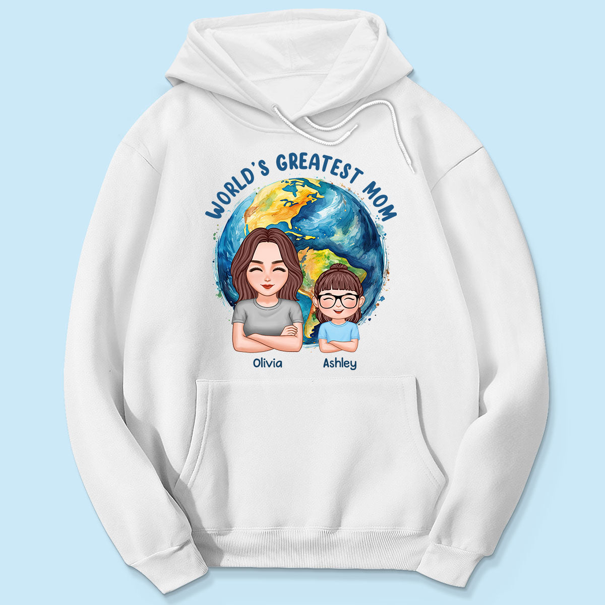 World‘s Greatest Mom Globe Personalized Shirt