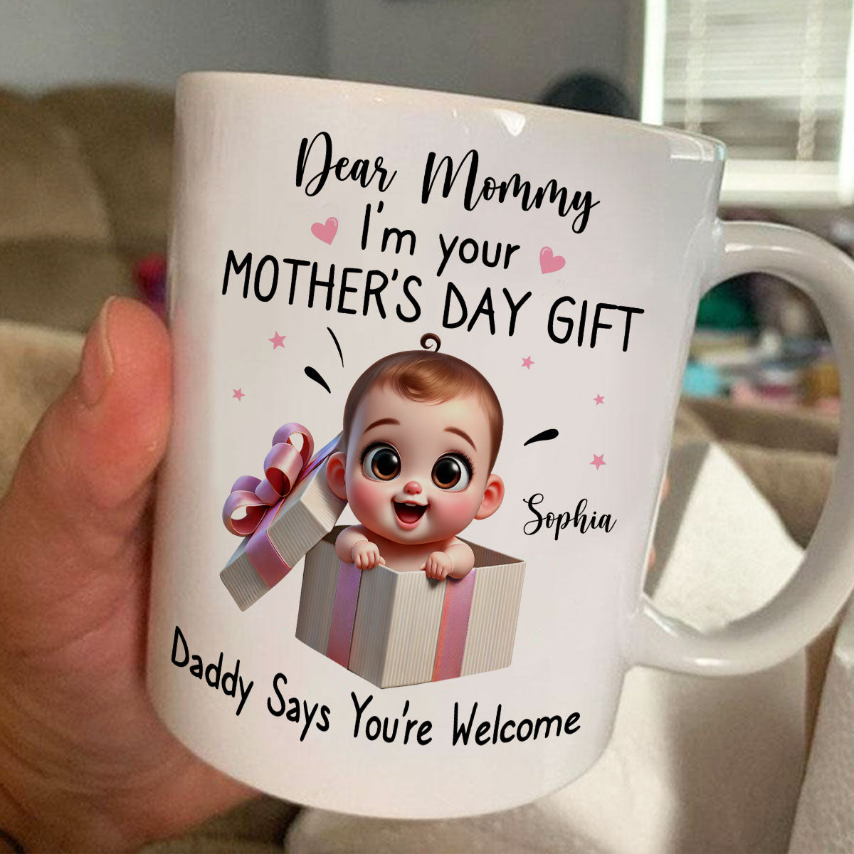 Dear Mom I'm Your Mother's Day New Mom Gift Personalized Mug, Funny Gift For Wife