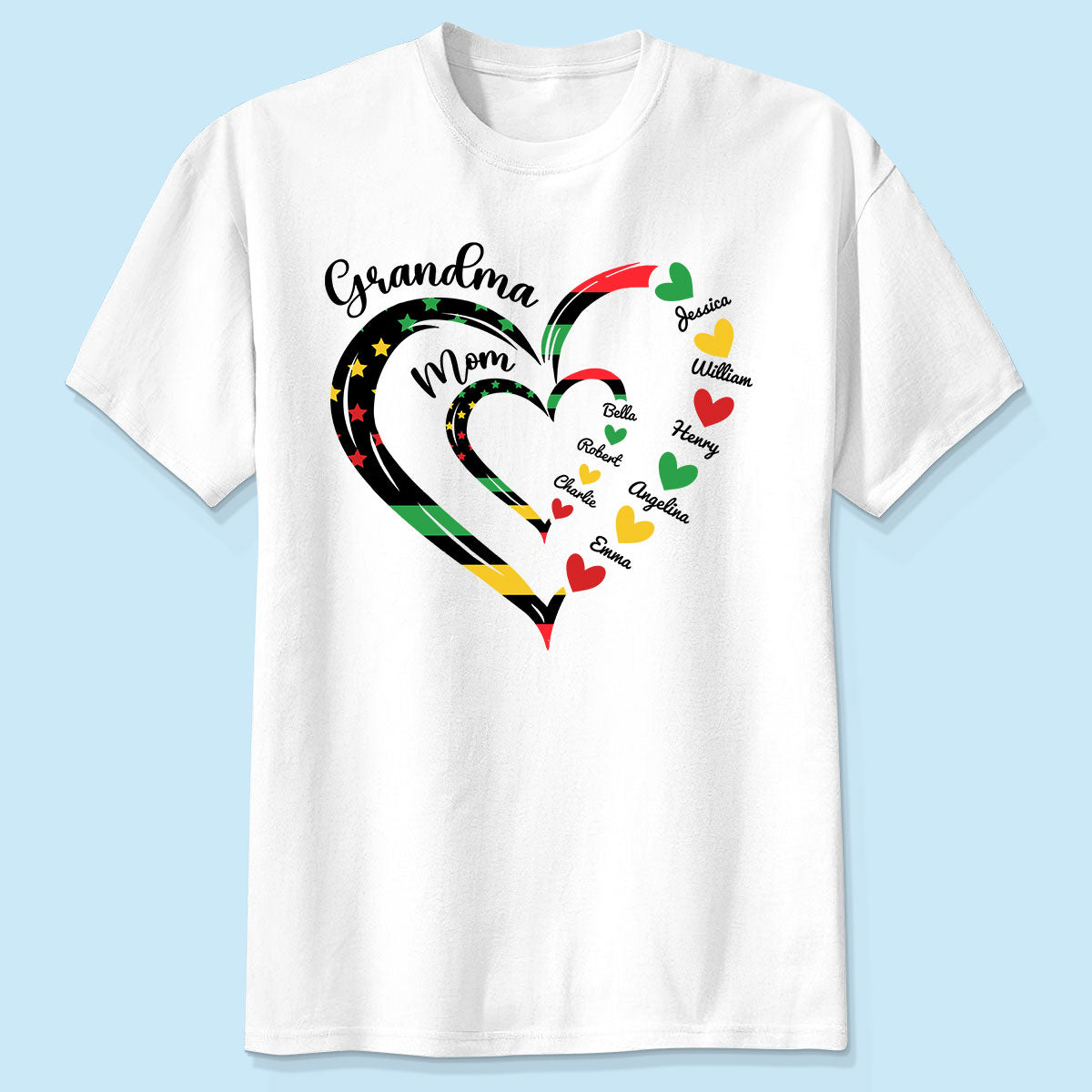 Juneteenth African American Flag Grandma Personalized Shirt