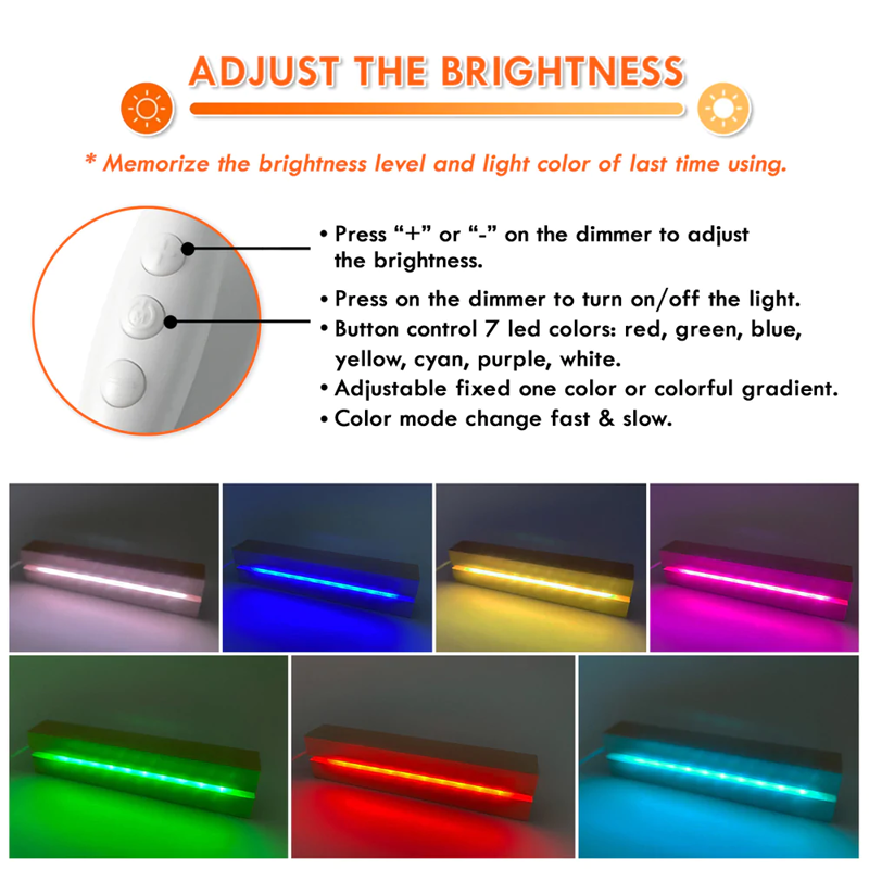 Dad No Matter How Big We Get Photo Personalized Rectangle Acrylic LED Night Light