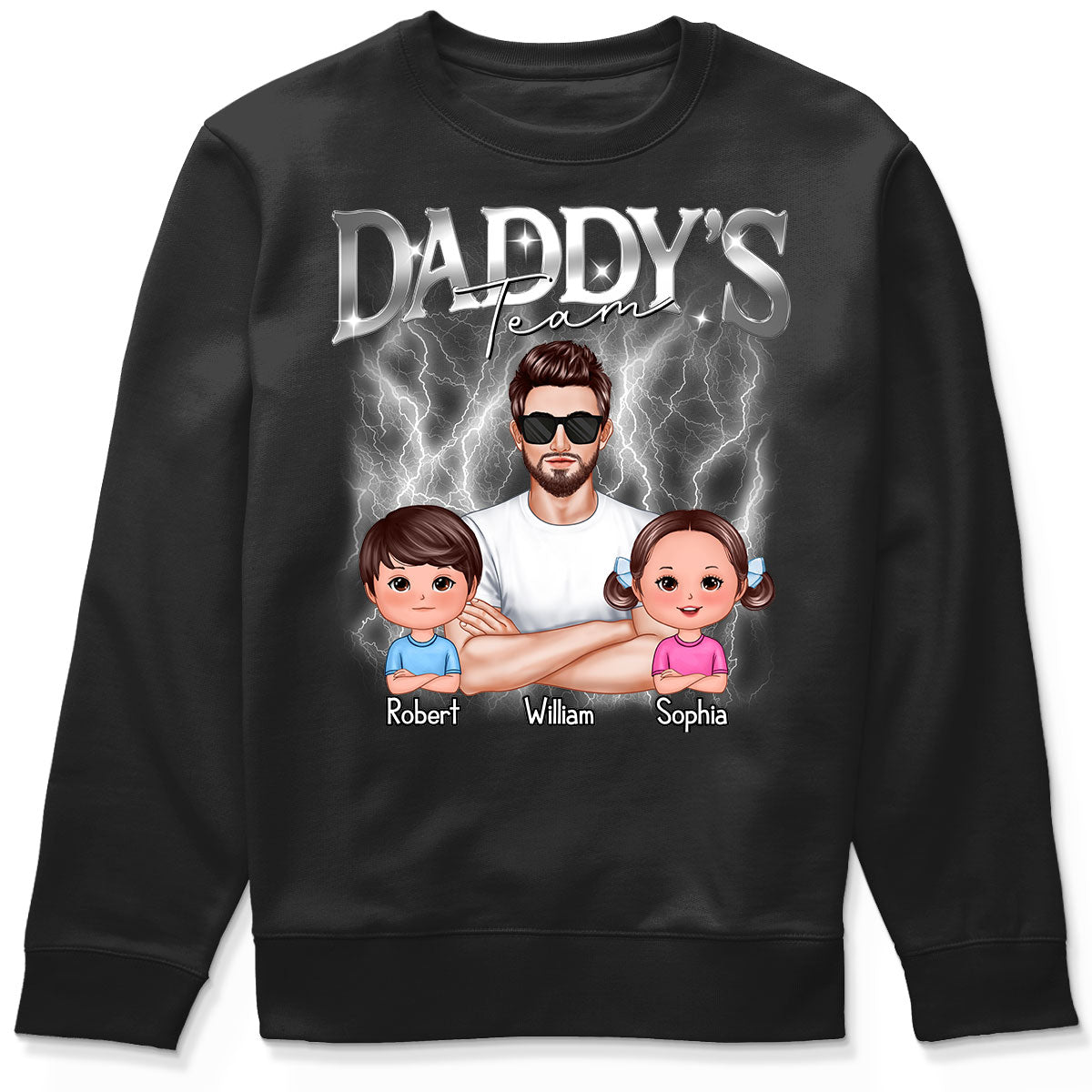 Bootleg Daddy‘s Team Dad & Kids Personalized Shirt