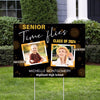 Time Flies Senior Graduate Family Yard Decor Photo Inserted Personalized Yard Sign