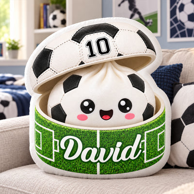 Custom Soccer Dumpling Squishy Style - Personalized Custom Shaped Pillow - Christmas Gift for Daughter, Son, Grandkids