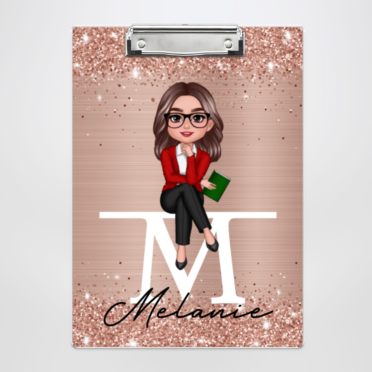 Teacher Sitting Personalized Clipboard, Appreciation Gift, Back To School Gift
