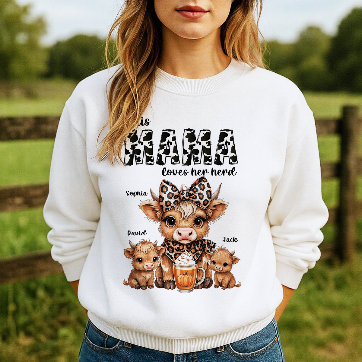 This Mama Grandma Loves Her Herds – Cozy Fall Vibe - Personalized Shirt