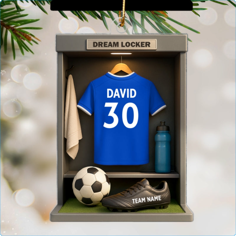Custom Sports Keepsake - Personalized Acrylic Ornament - Christmas Gift for Son, Daughter, Grandson, Granddaughter