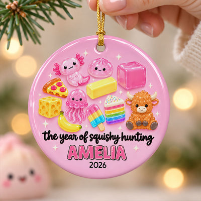 The Year of Squishy Dumpling Cute Characters- Personalized Ceramic Ornament - Christmas Gift for Daughters, Sons, Grandkids