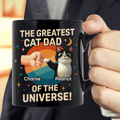The Greatest Cat Dad of the Universe Personalized Mug, Gift for Cat Dads