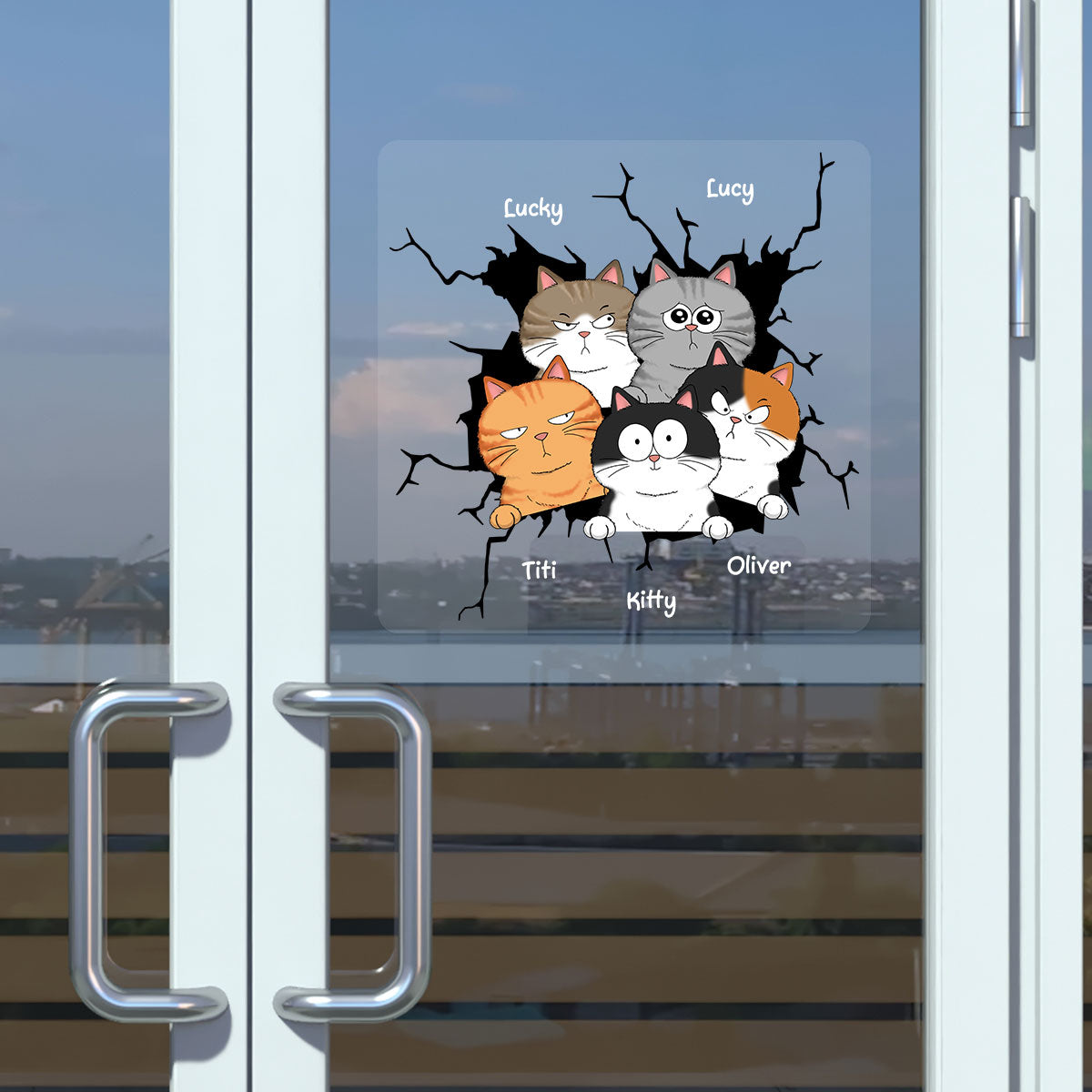 Funny Cats Personalized Decal, Gift For Cat Lovers