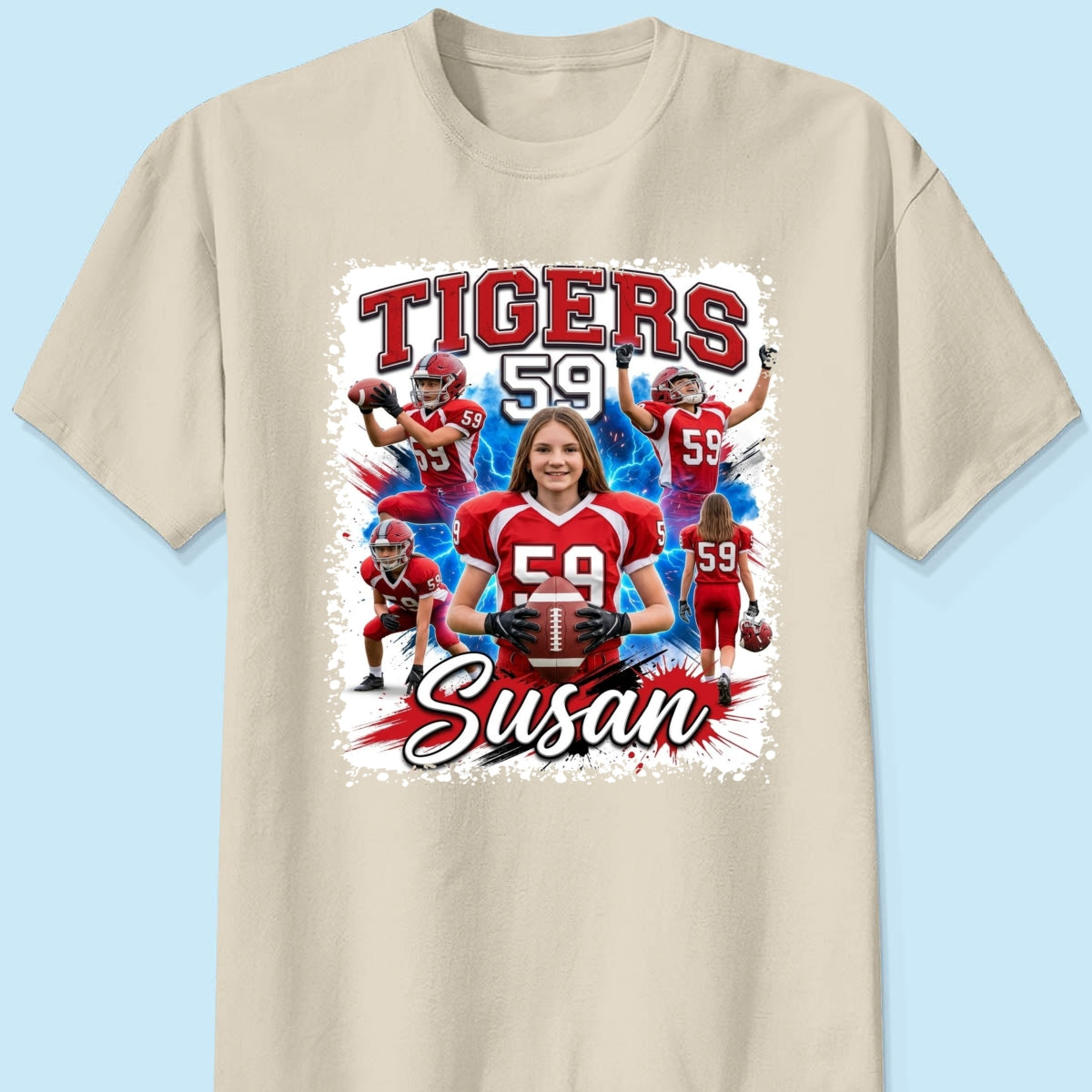 Custom Football Basketball Baseball Player - Personalized Shirt - Football Mom Dad Tee, Trendy Sport Shirt, Senior Gift
