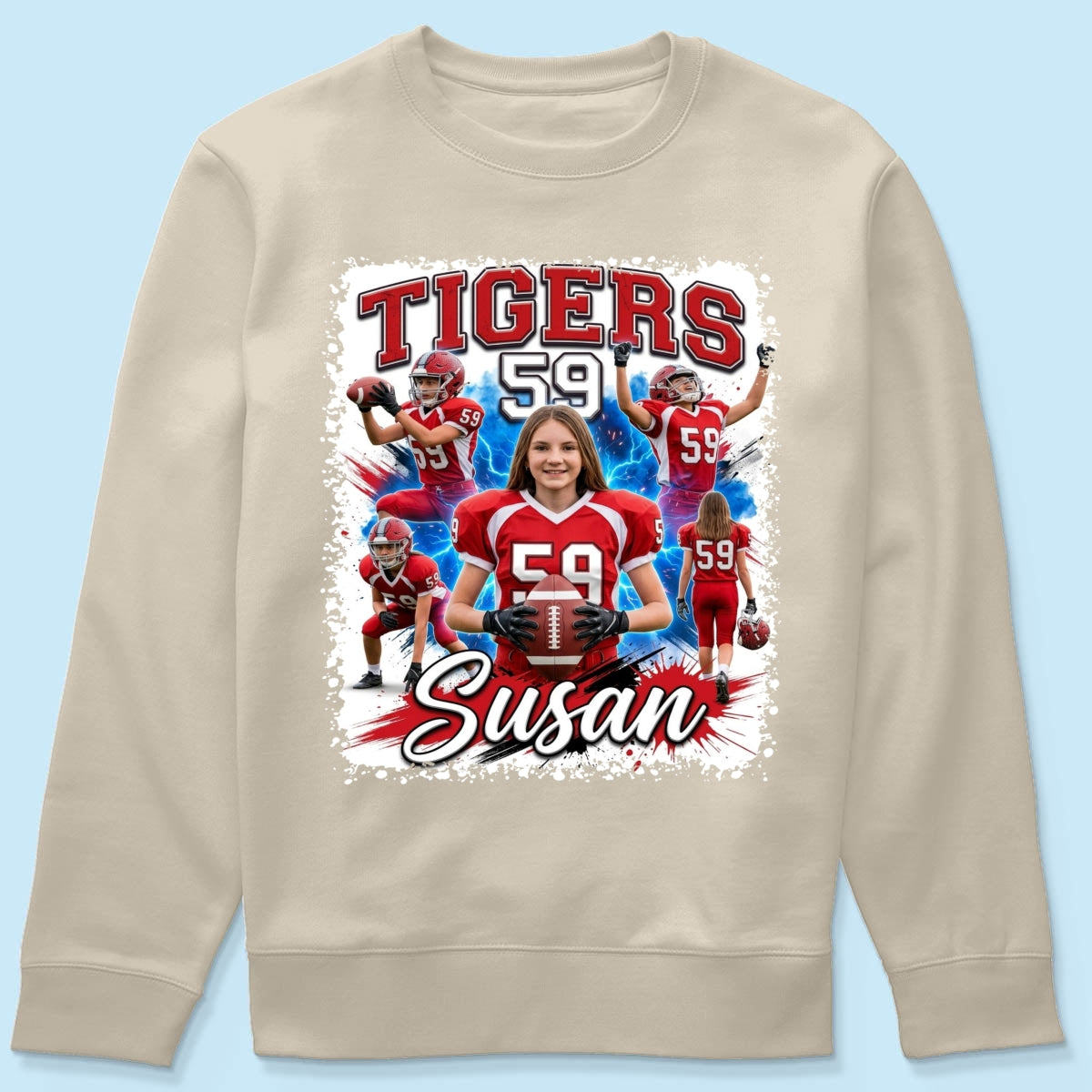 Custom Football Basketball Baseball Player - Personalized Shirt - Football Mom Dad Tee, Trendy Sport Shirt, Senior Gift