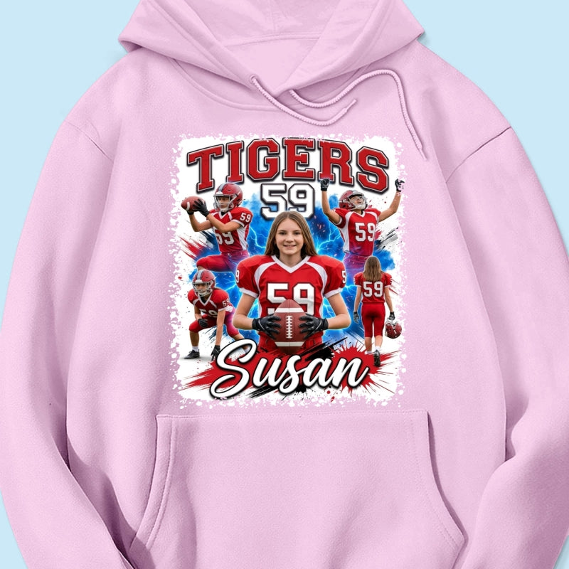 Custom Football Basketball Baseball Player - Personalized Shirt - Football Mom Dad Tee, Trendy Sport Shirt, Senior Gift