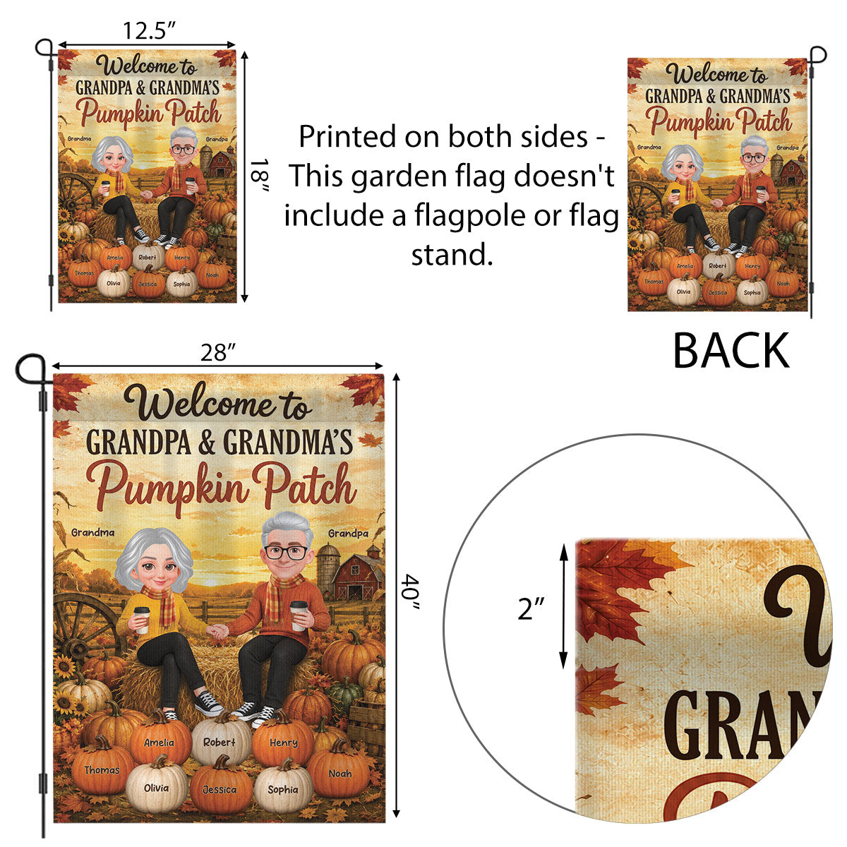 Trending Fall Season Cozy Warm Farmhouse Style - Personalized Garden Flag - Fall Decoration