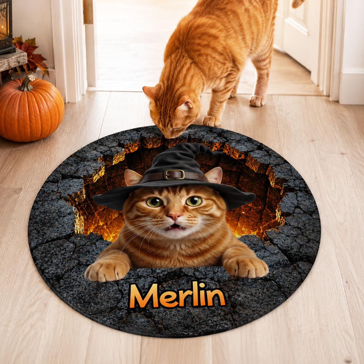 Trending Cute Dog Cat - Personalized Doormat - Halloween Gift For Dog Mom, Cat Mom