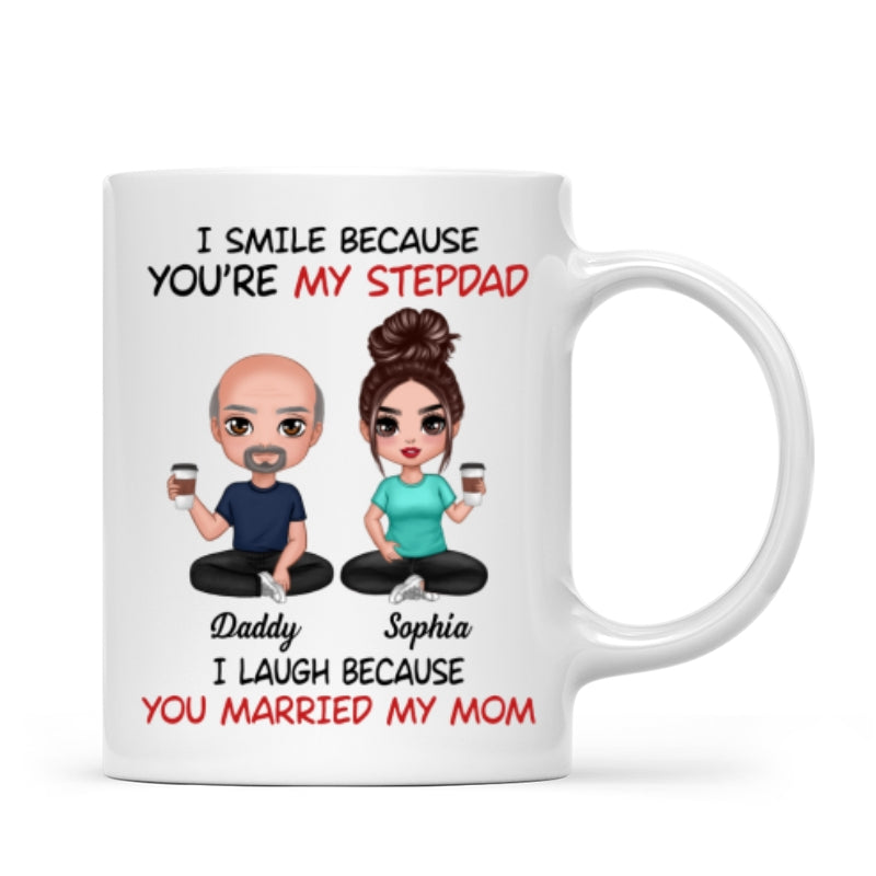 I Smile Because You‘re My Stepdad Personalized Mug