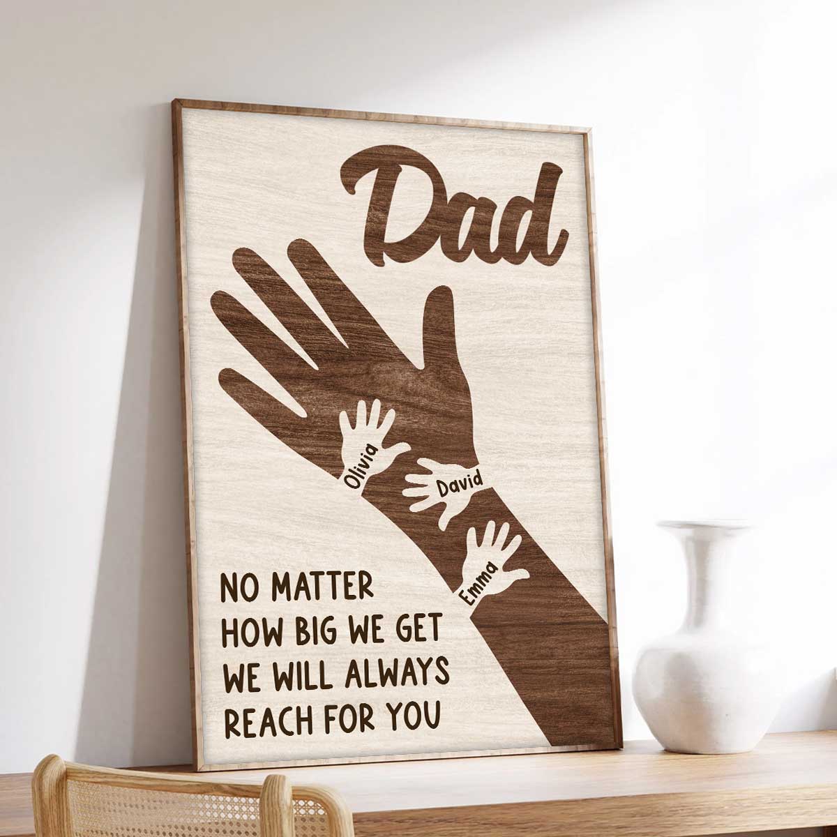 No Matter How Big We Get Personalized Poster, Gift For Dad