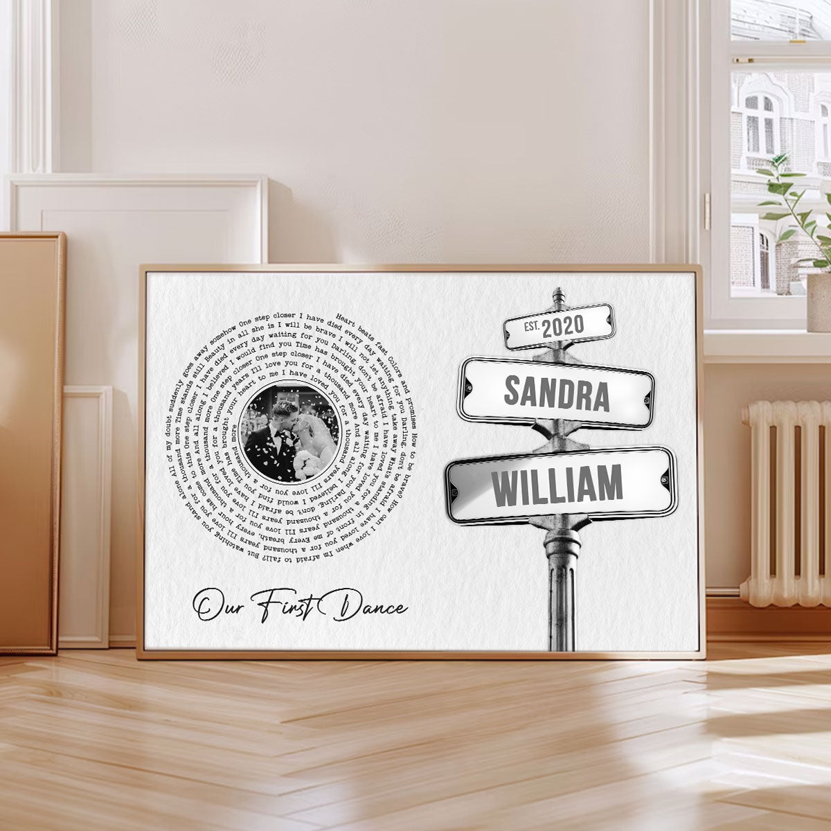 Personalized Vinyl Record Custom Couple Wedding Song Poster,  Gift Anniversary Gift for him, Gift for her
