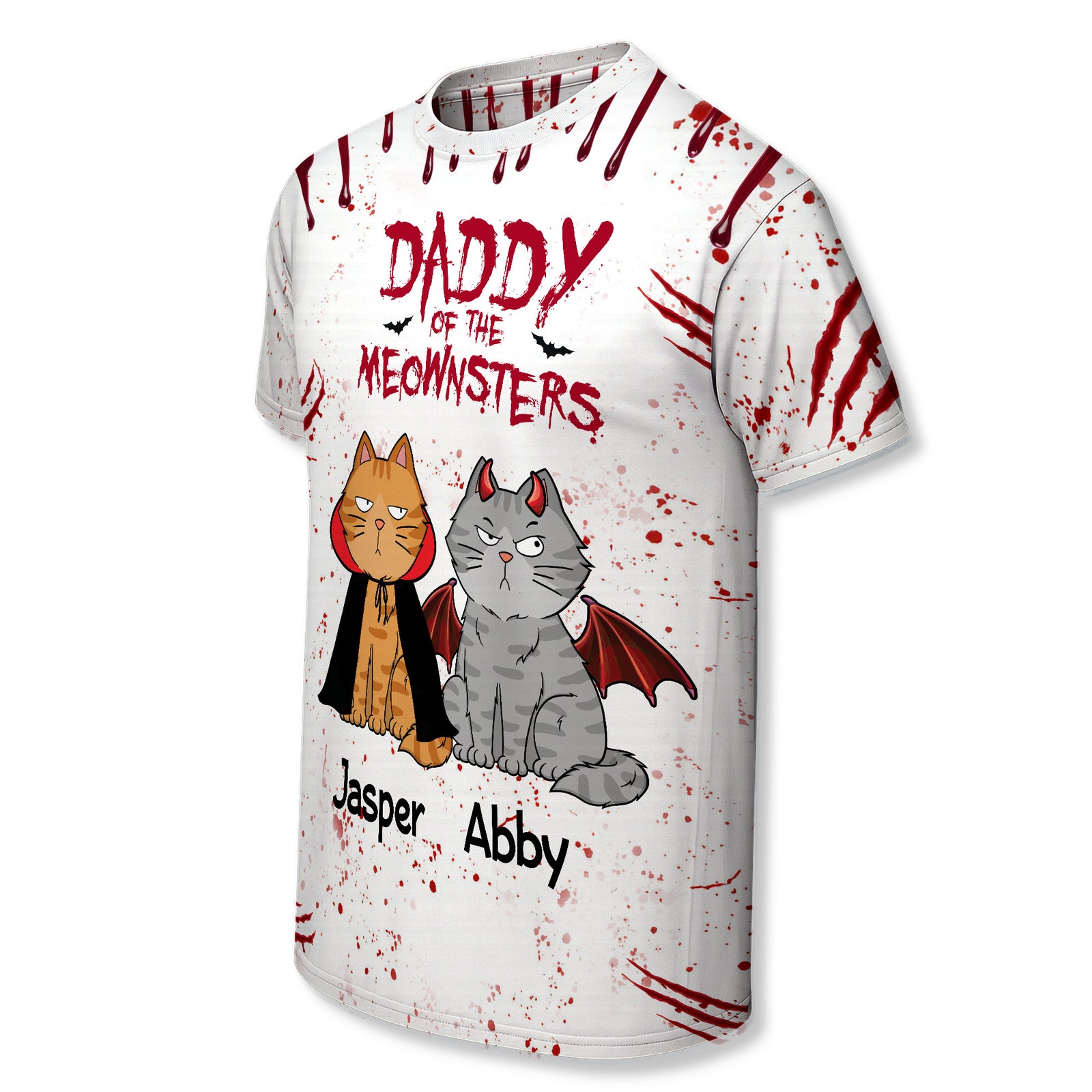 Spooky Halloween Daddy Mommy Of The Monsters Cats Personalized Shirt, Unique Halloween Costume For Cat Lovers, Cat Dad, Cat Mom