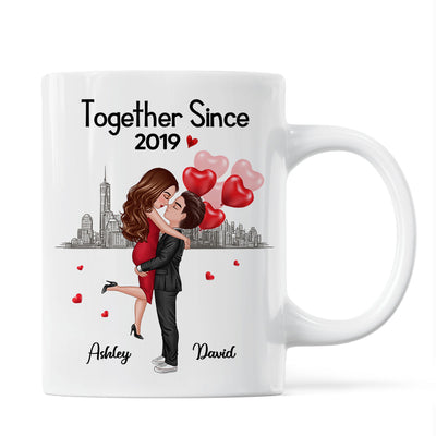 Hugging Doll Couple Anniversary Gift For Him Gift For Her Personalized Mug