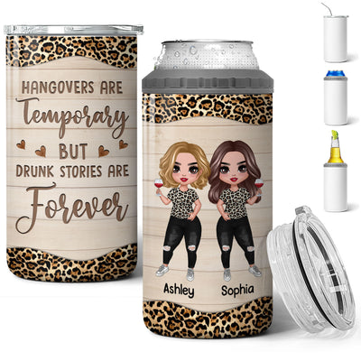 Doll Besties Standing Leopard Personalized 4 In 1 Can Cooler