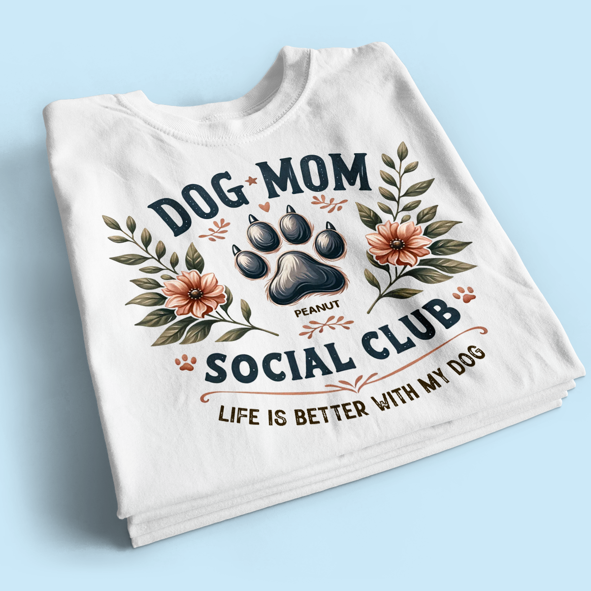 Dog Mom Social Club Personalized Shirt, Trendy Gift for Dog Moms