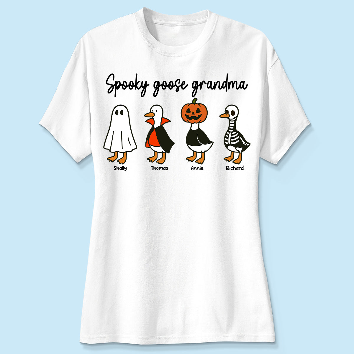 Halloween Funny Cute Spooky Goose Grandma Personalized Shirt