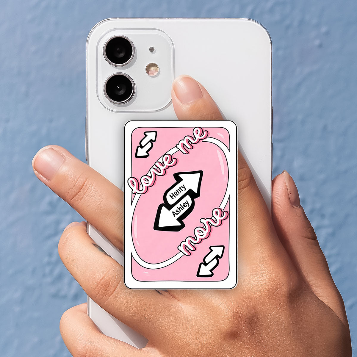Love Me More Romance Lovers - Personalized Acrylic Magnetic Phone Grip - Anniversary, Valentine's Day Gift, Gift For Him, Gift For Her