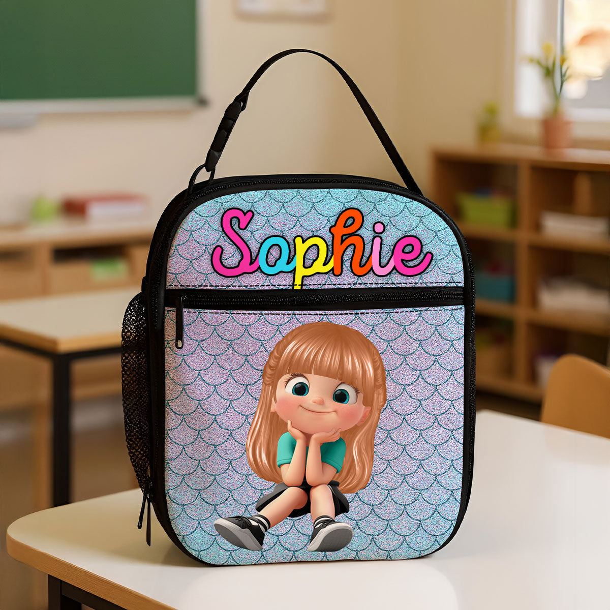 Personalized Insulated Kid Lunch Bag, Back to School Meal Tote Kit for Girls, Boys