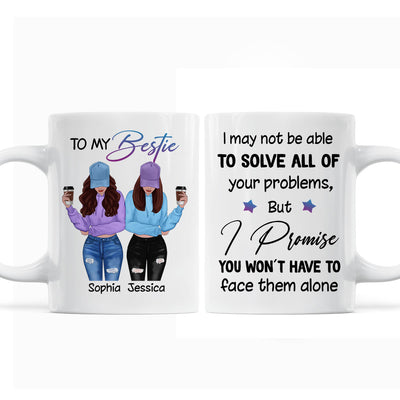 Front View Besties To My Bestie Gift For Best Friends Personalized Mug