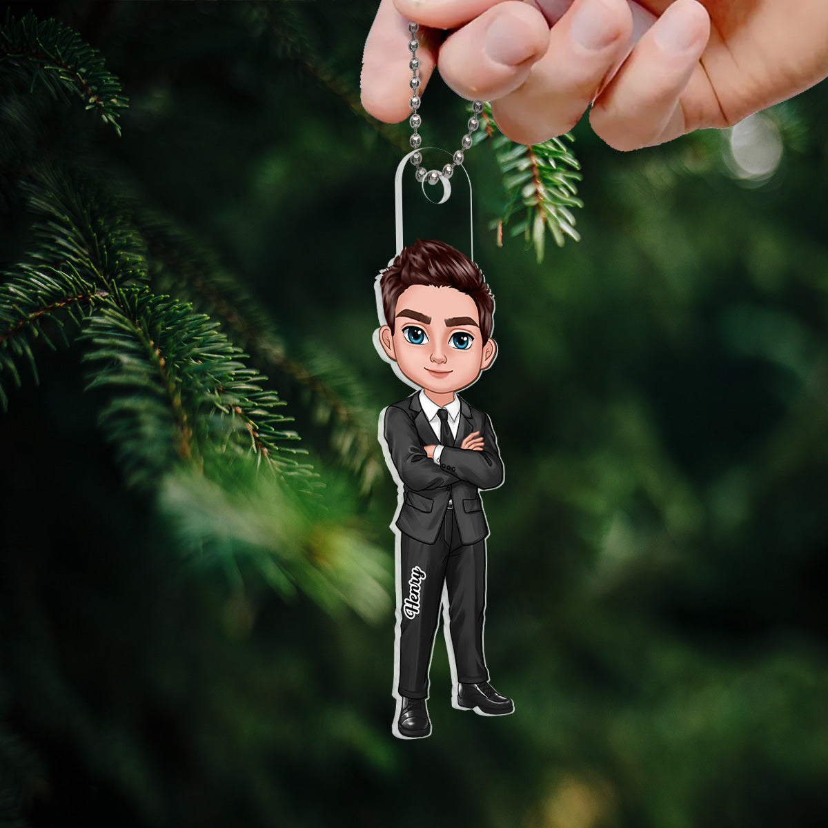 Man Woman Occupation Personalized Acrylic Ornament, Christmas Gift For Colleagues, Office Worker, Nurse, Doctor, Police, Firefighter
