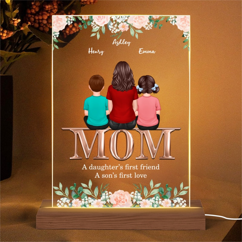 Mom Daughter First Friend Son First Love Personalized Acrylic LED Lamp Night Light