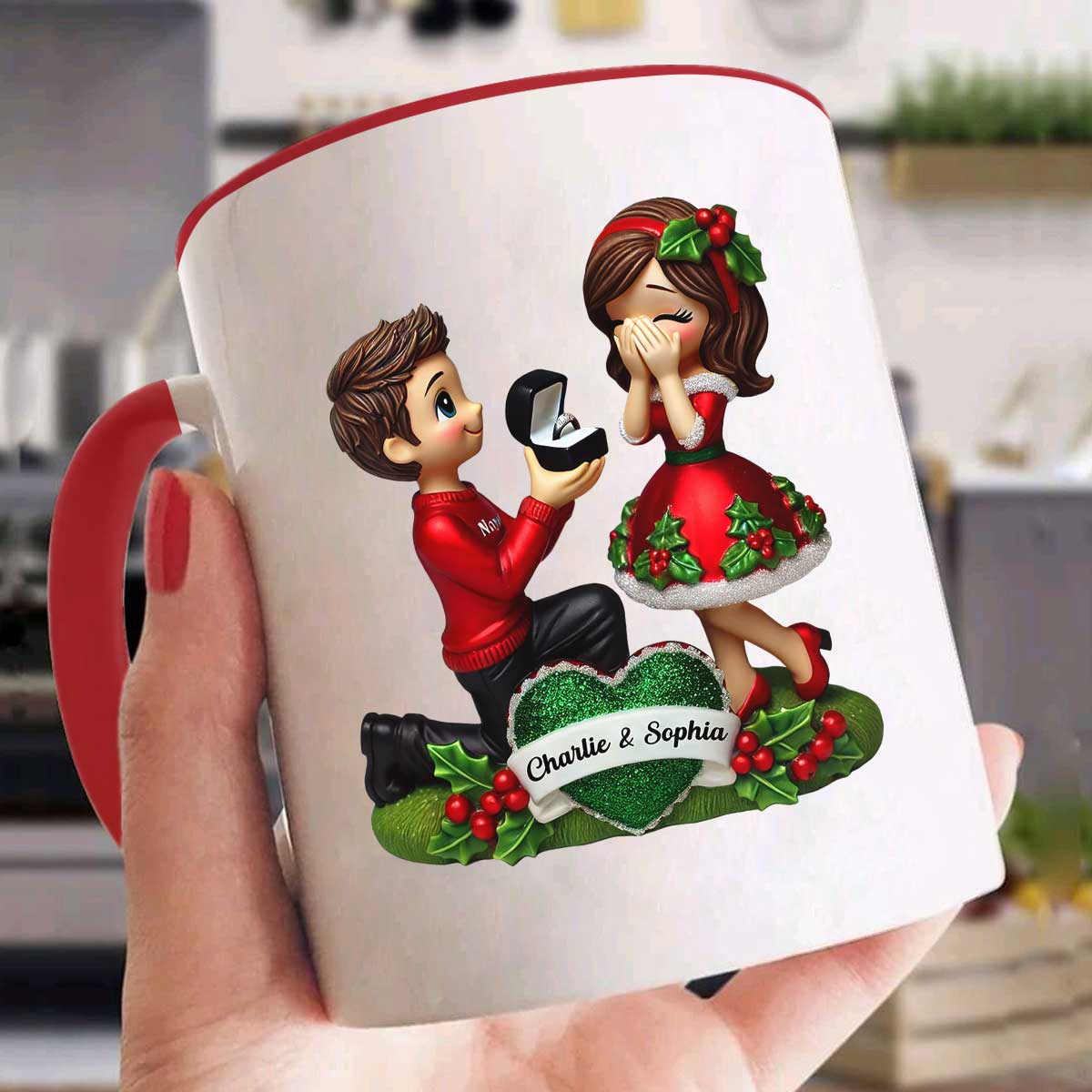 Marriage Proposal Personalized Mug, Personalized Newly Engaged Present, She Said Yes! Custom Just Engaged Gifts for Couples