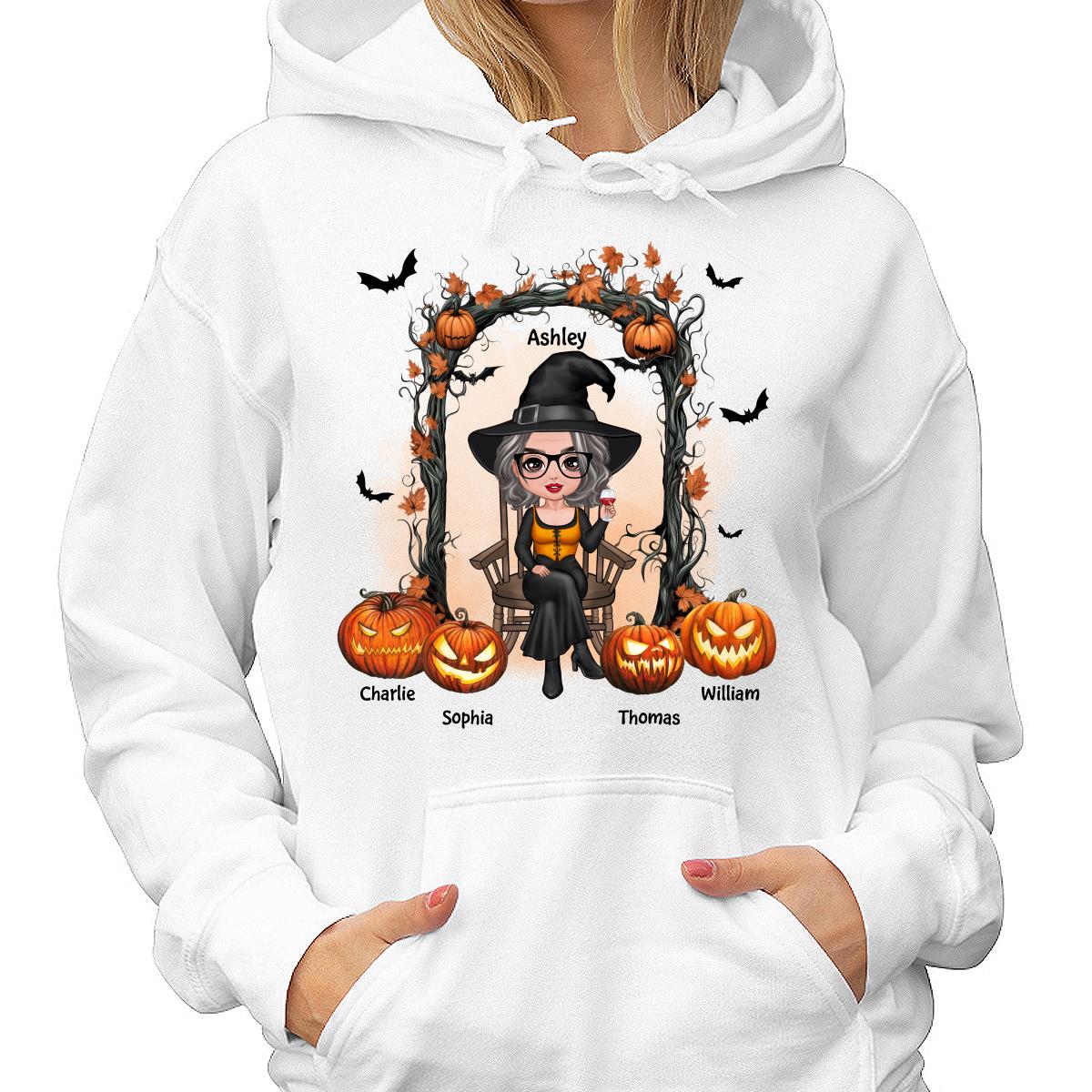 Halloween Grandma Mom Scary Pumpkins Personalized Shirt