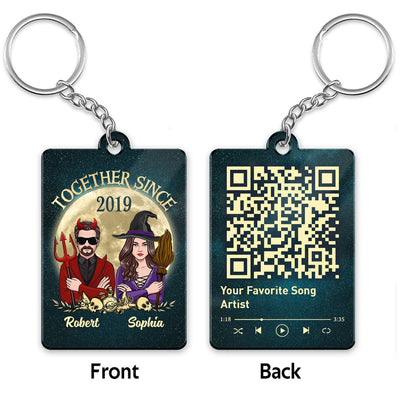 Couple Together Since Halloween Personalized Keychain