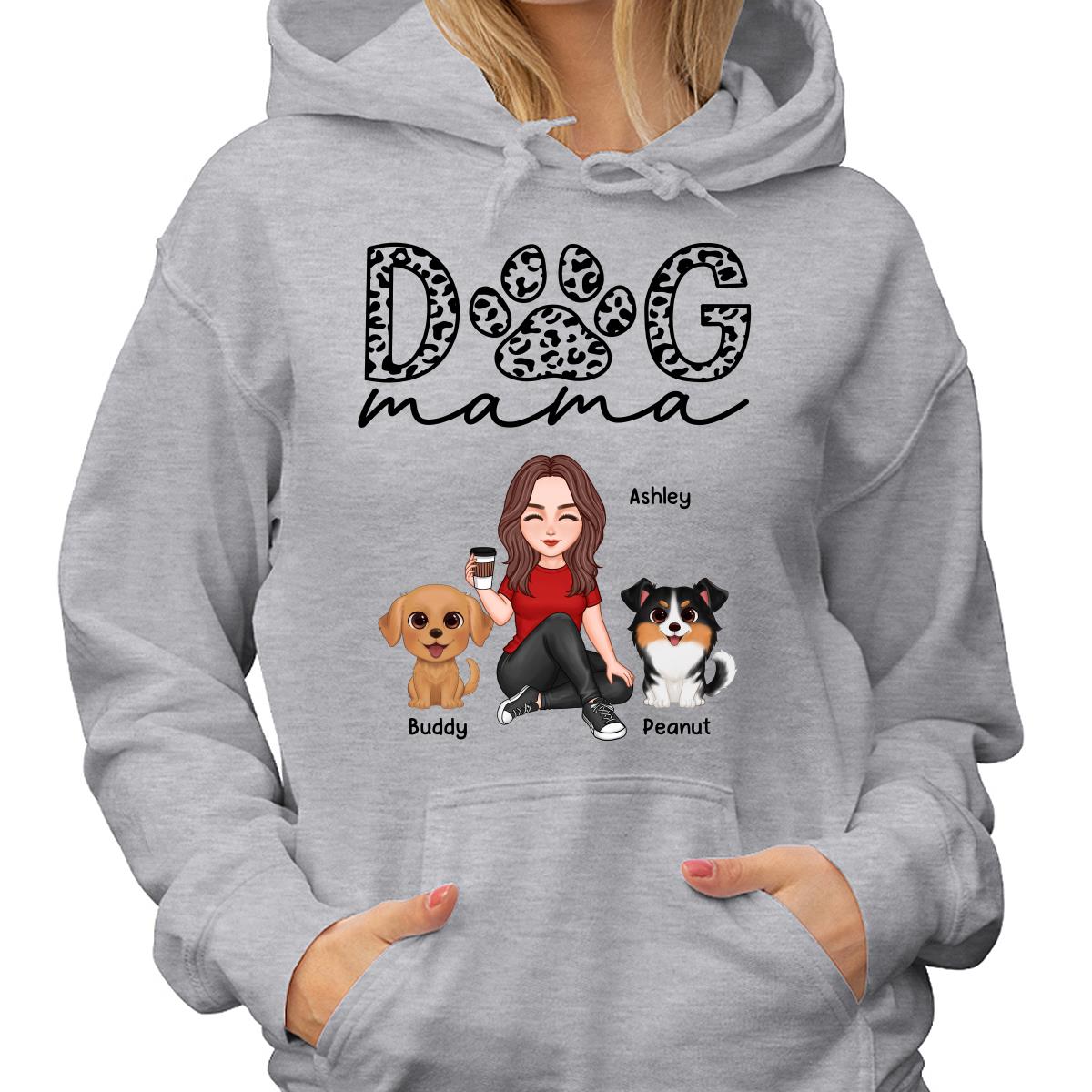 White Leopard Cute Woman And Watercolor Cute Dogs Personalized Shirt