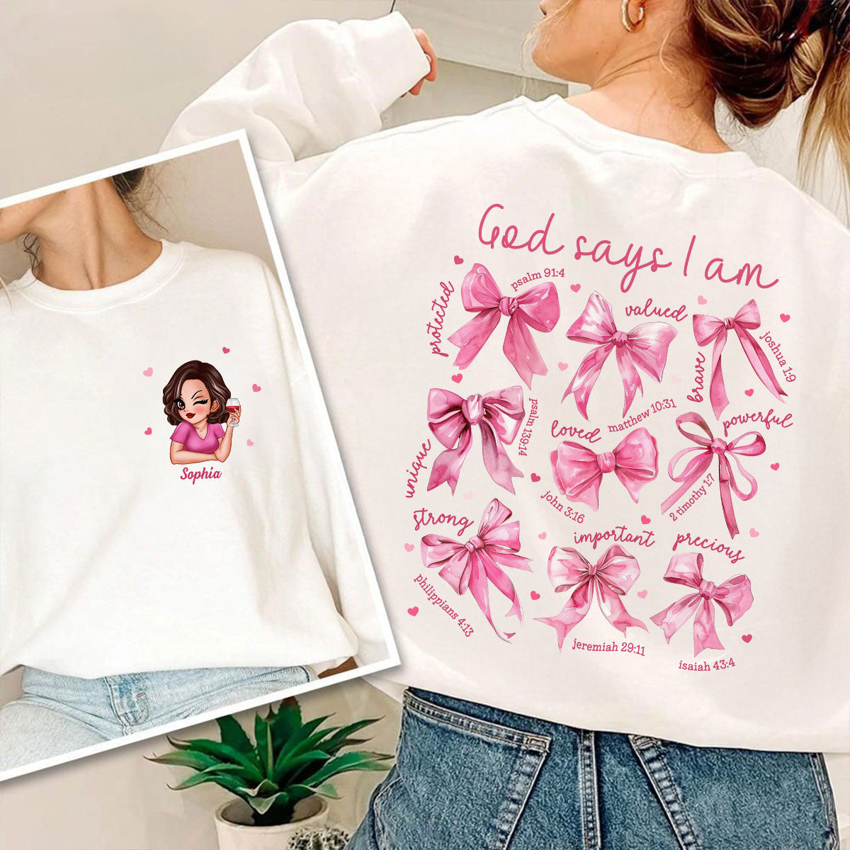 God Says I Am Coquette  Gift For Yourself Personalized Double Sided Sweatshirt