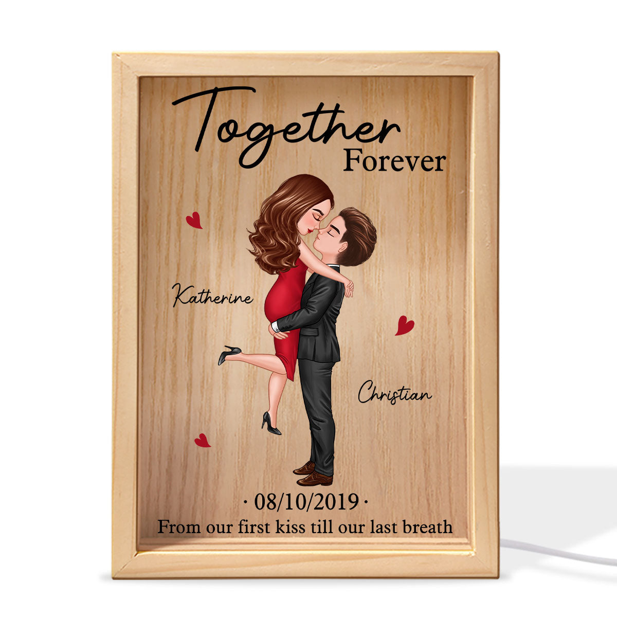 Annoying Each Other Together Forever, Couple Personalized Frame Light Box, Anniversary Gift For Her, Gift For Him