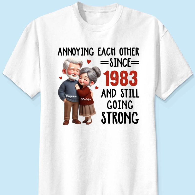 Old Couple Annoying Each Other Personalized Shirt, Gift for him, Gift for her