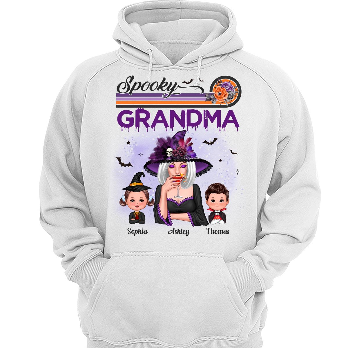 Spooky Grandma Mom Halloween Retro Personalized Shirt