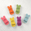 Easter Decor For Grandma Grandpa Personalized Wooden Bunny Block Set [1-15 Bunnies with Base]