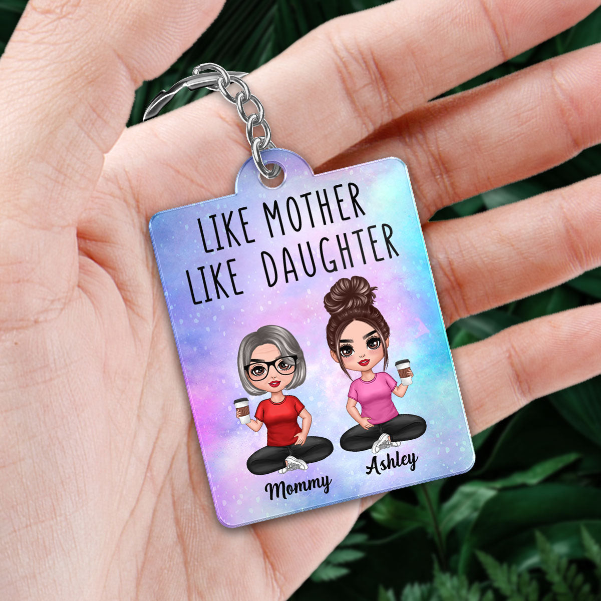Like Mother Like Daughters Favorite Song Scannable QR Code Personalized Acrylic Keychain