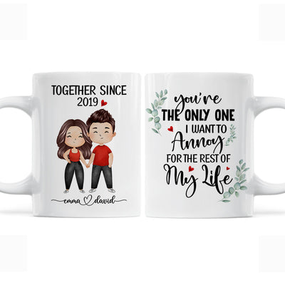 Doll Couple Watercolor Together Since Personalized Mug