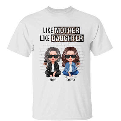 Like Mother Like Daughter Brick Background Personalized Shirt